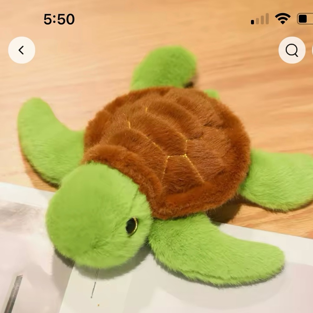 Fluffy Turtle Plush Toy – Soft & Cuddly Sea Friend